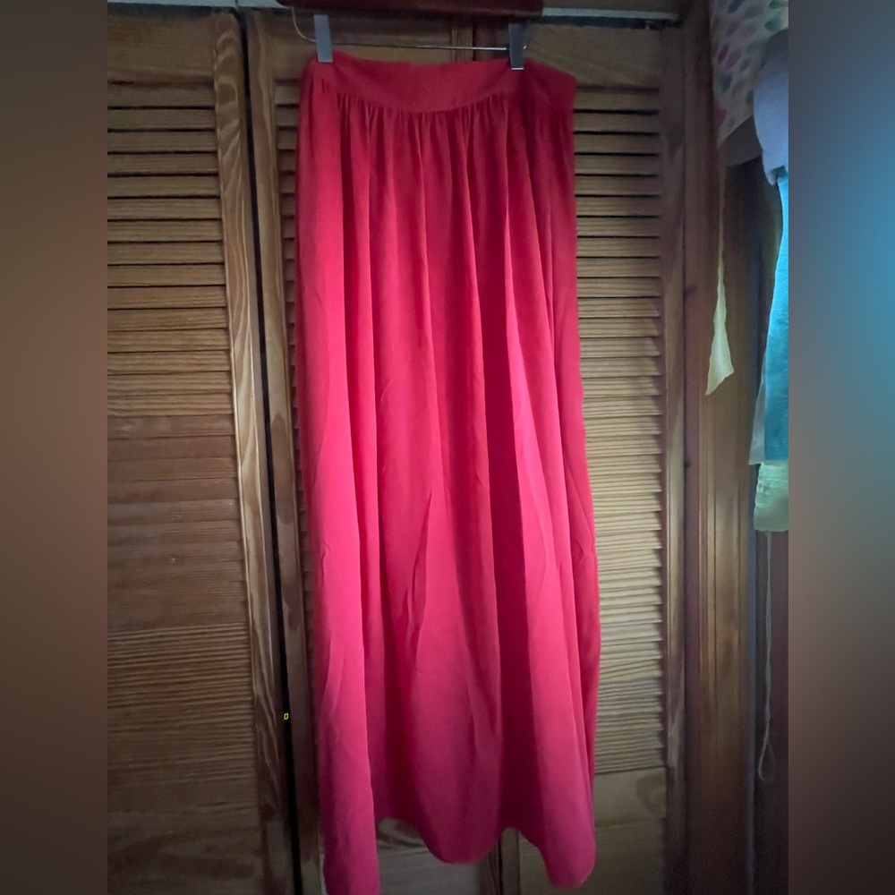 Banana Republic Vibrant Red Maxi Skirt